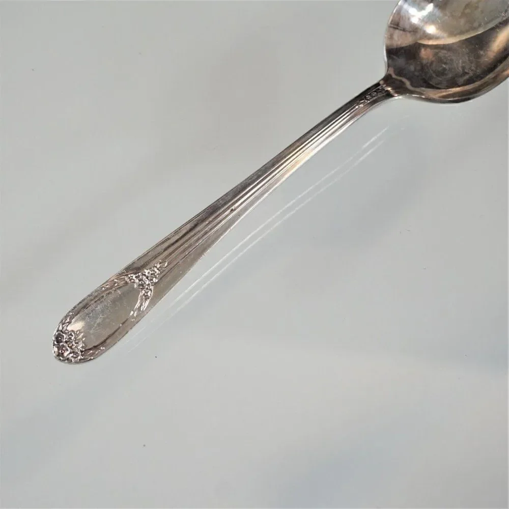 Rogers & Bro 1937 RAPTURE GARLAND Pattern Soup Spoon Reinforced Plate IS